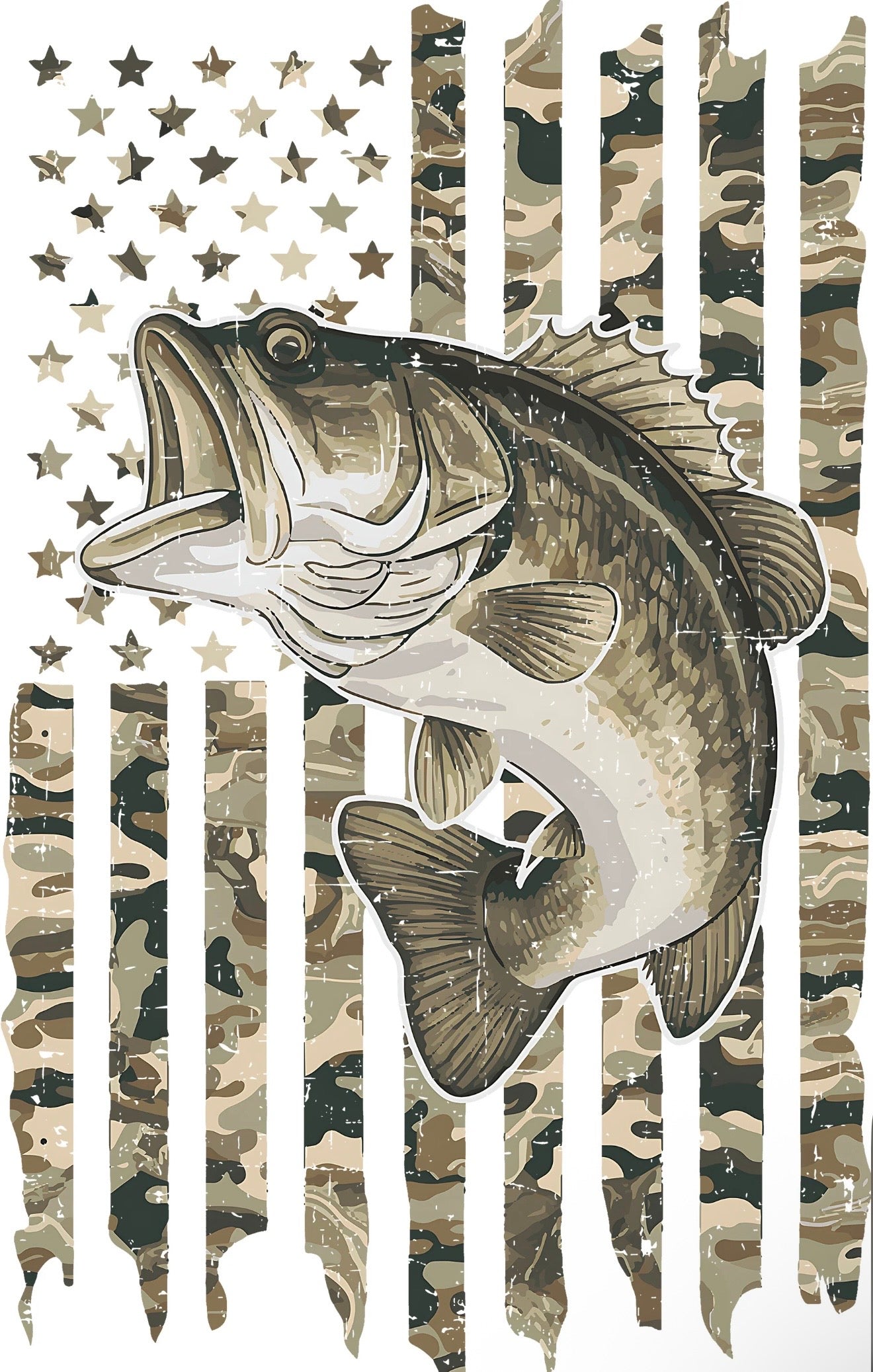 Camo Flag + Fish