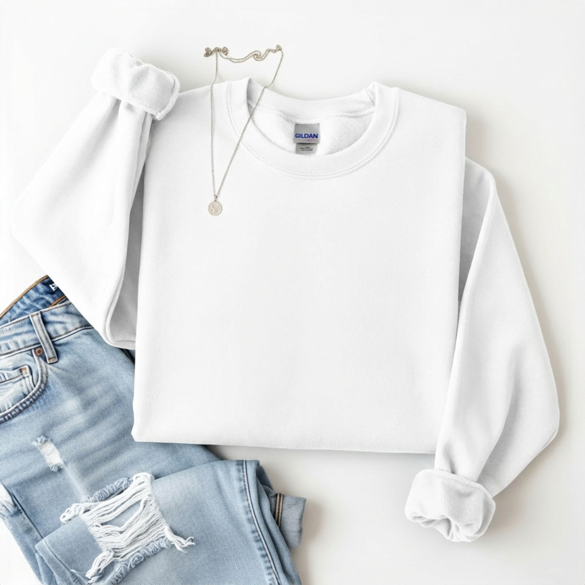White Crewneck Sweater